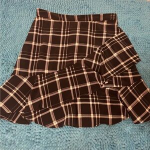 Altard State Plaid Layered Skirt Size XS